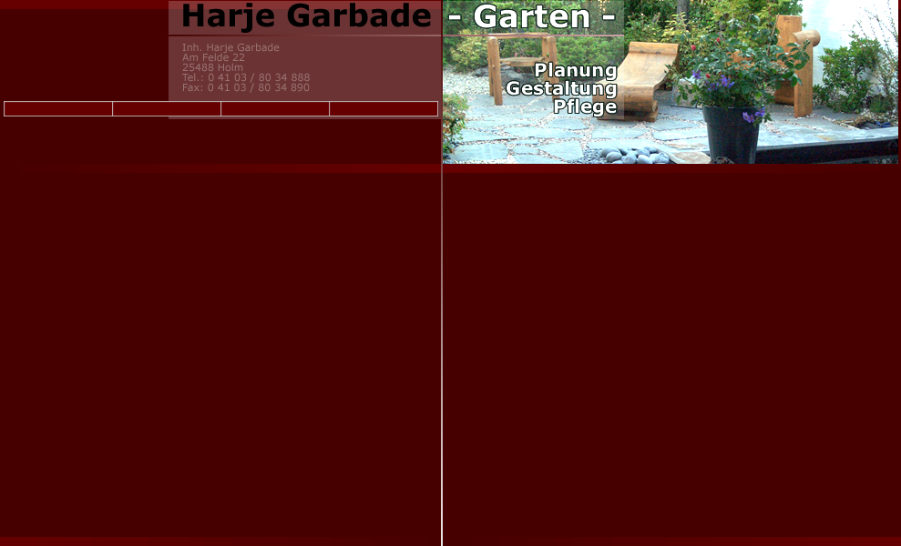 Harje Garbade Garten - Planung - Gestaltung - Pflege